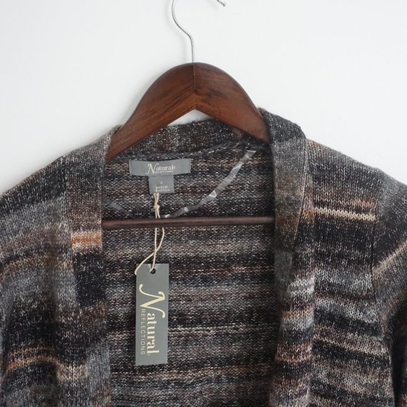 NWT Neutral Striped Open Front Cardigan Small - Picture 5 of 5